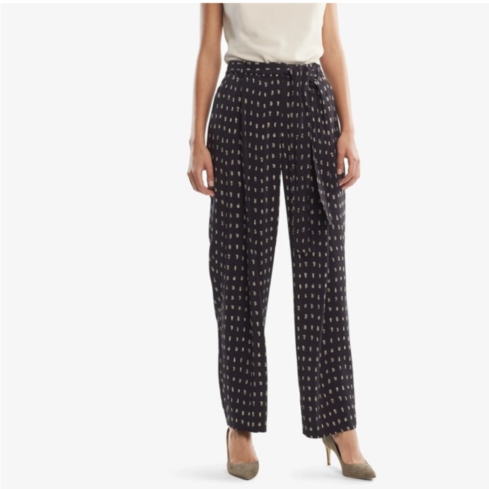 MM. LAFLEUR New York The Flynn Trouser Swipe Print Ankle Dress Pants Casual